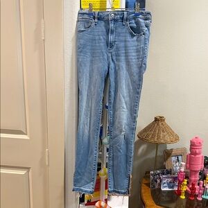 A&F High Rise Ankle Skinny Jeans